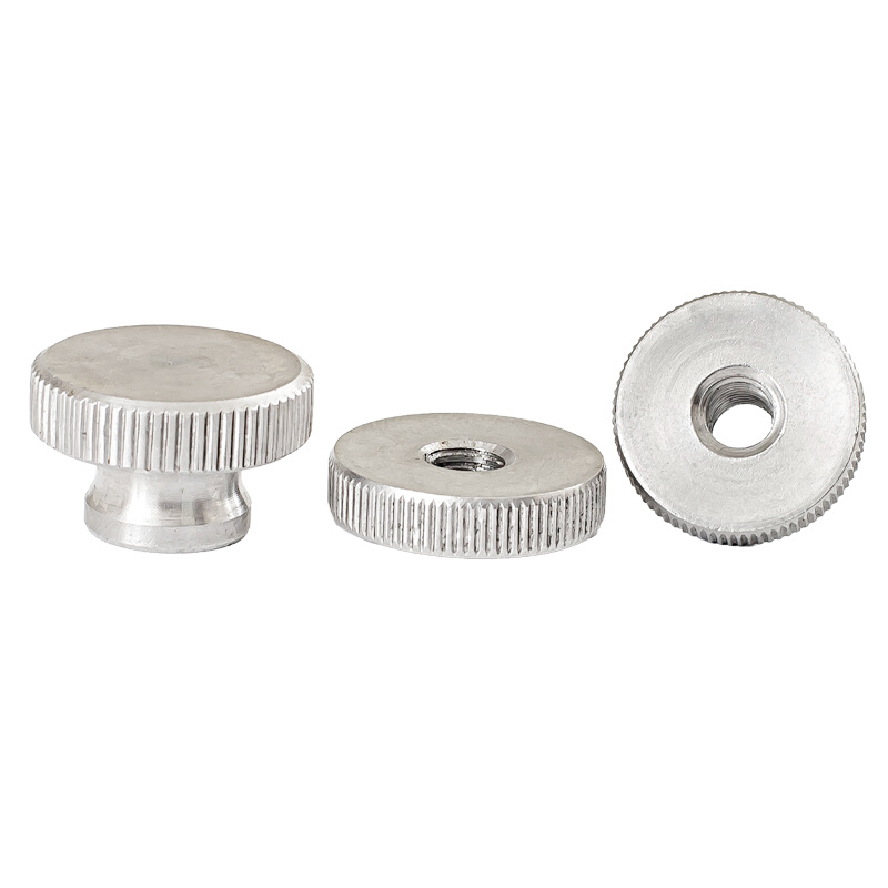 。304不锈钢手拧螺帽高头滚花螺母盲孔通孔广告装饰钉M3M4M5M6M8M