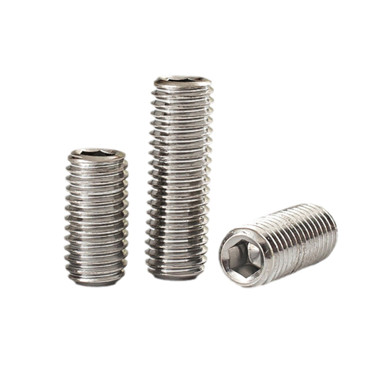 。M3M4M5M6M8M10不锈钢316内六角平端紧定螺丝钉机米顶丝无头基米