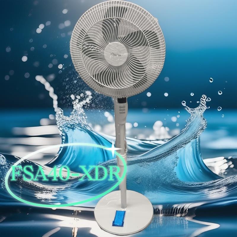 美.的电风扇16寸400mm落地扇FSA40XDR家用立式摇头静音摇控量风扇