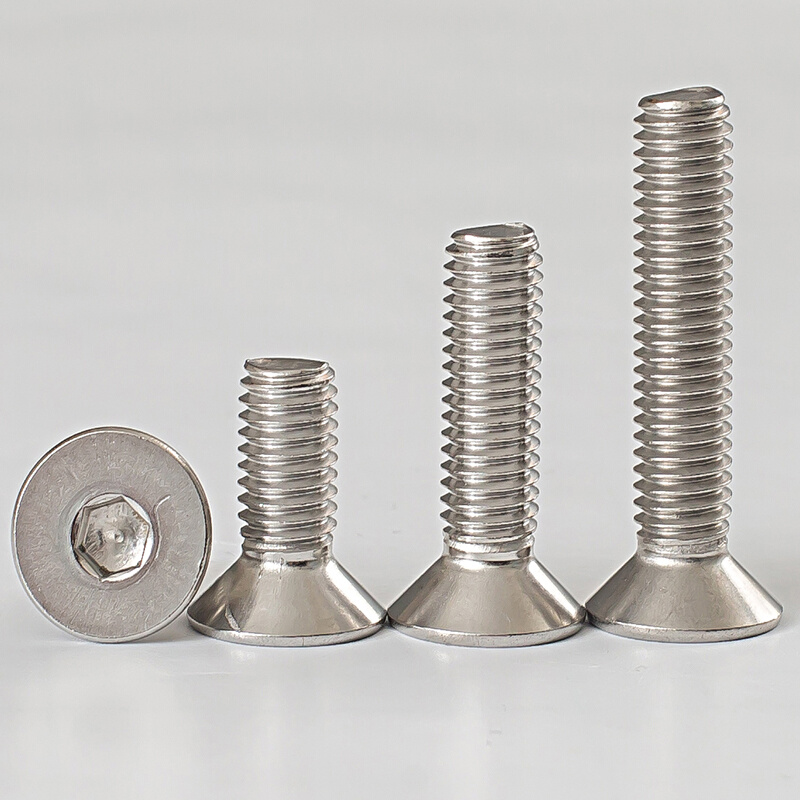 。304/316不锈钢沉头内六角螺丝平头内六角螺钉标准件M2M3M4M5M6M