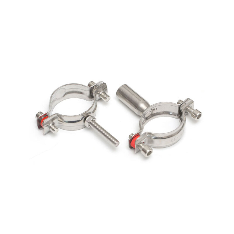 。不锈钢管支架双层调节双头管夹喉箍管道固定支架卡箍双管卡固定