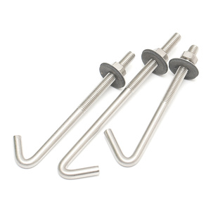 。304不锈钢石棉瓦钩螺丝6mm异型钩件角钩挂钩螺栓6个大瓦钩丝杆M