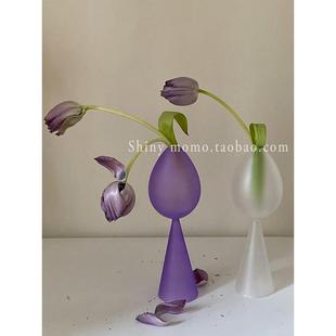 SHINY MOMO简约轻巧玻璃花瓶酒店民宿软装