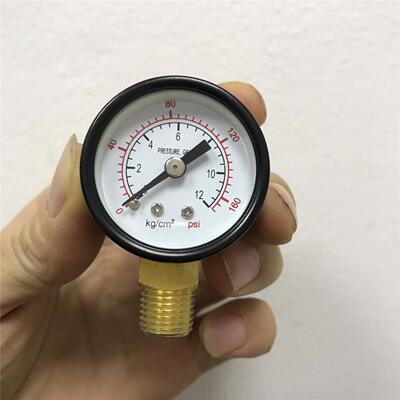 压力表 直径40mm 压力 0-12kg/cm2 0-160psi 螺纹PT1/4 径向