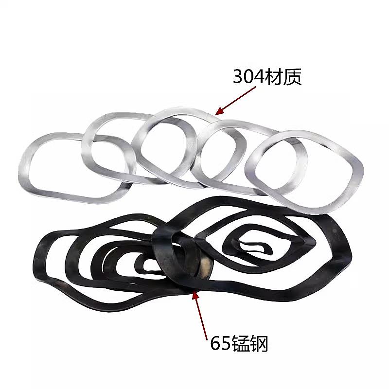 三波峰垫圈65锰钢多波形垫片波浪垫圈轴承弹簧垫片M4M5-M118波型