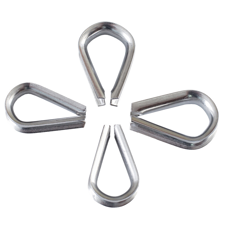 。304不锈钢钢丝绳保护套三角环套环夸口鸡心环M2M3M4M5M6M8M10mm