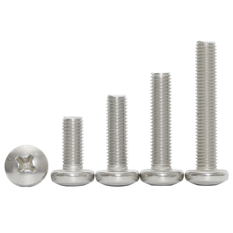 。304不锈钢十字圆头螺钉加长盘头螺丝螺栓M2M2.5M3M4M5M6M8M10mm