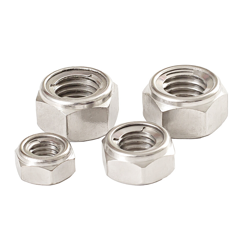 。304不锈钢金属锁紧螺母 金属自锁螺母 防松螺帽M4M5M6M8M10M12M