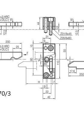 。模具配件德国HASCO标准锁模扣Z170/1 Z170/2 /3扣机/机拉勾开闭