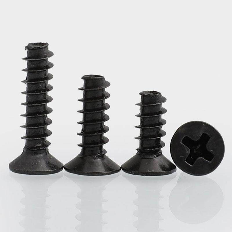 KB黑色沉头自攻平尾螺丝平头螺钉M2.3M2.6M3M3.5M4*5x6x8x10x16