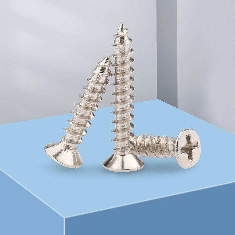 镀镍KA十字沉头自攻螺丝平头自攻木螺钉M1-M2M2.3M2.6M3M3.5M4