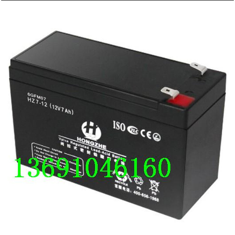 。HONGZHE蓄电池HZ7-12直流屏专用/12V7AH蓄电池UPS/EPS专用蓄电图片
