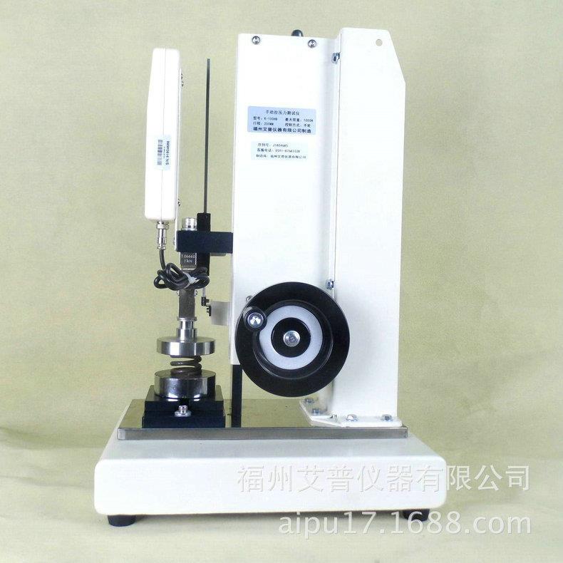 供应100公斤手动弹簧拉压试验机弹簧压缩拉伸强度测试仪K-100HB