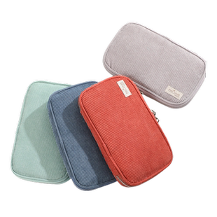 日本kokuyo国誉笔袋烧饼包PANCASE灯芯绒铅笔盒大容量学生用文具袋ins简约日系女高颜值可爱创意多功能收纳包