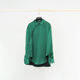 门里门外绿色香云纱翻领斜襟衬衣BR25QS1036A