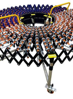 现货无动力福来轮输送机可伸缩转弯仓储商超输送带仓库卸车卸货神