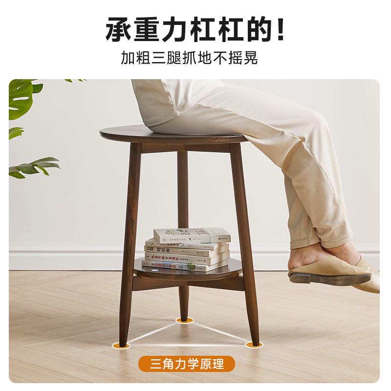 实木小茶几小桌子可移动沙发边几小户型床头圆桌阳台茶桌迷你角几