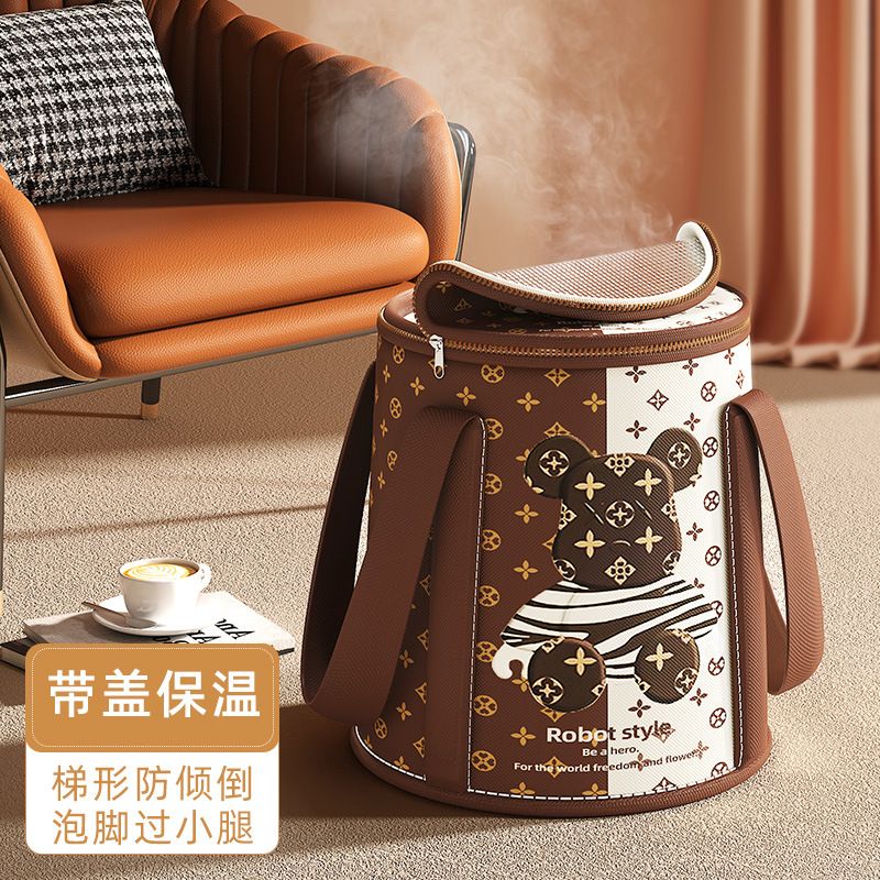 可折叠泡脚袋加高过小腿泡脚桶家用洗脚盆便携式足浴神器过振尾荣