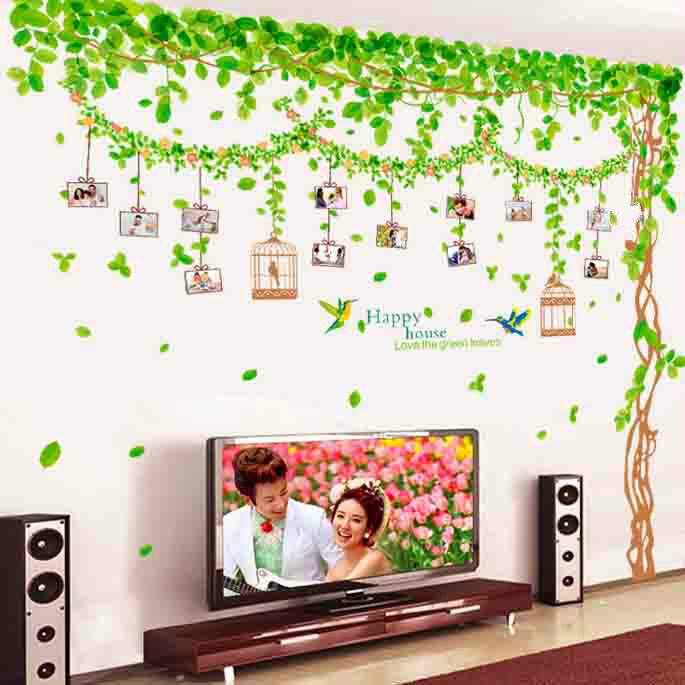 3D立体大树温馨卧室房间客厅电视背景墙面墙上装饰墙贴纸墙壁烛优