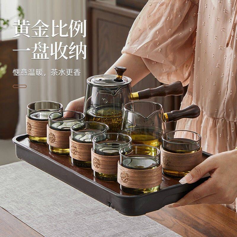 玻璃茶具套装家用2025新款泡茶壶办公室喝茶杯功夫茶台一整套