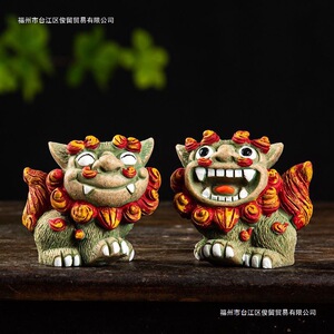 石敢当狮子喜狮闽南风狮爷对狮家居摆件装饰厦门泉州旅游礼物