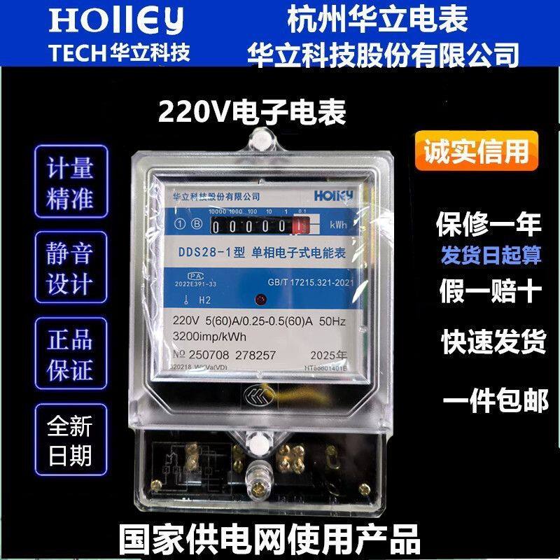 杭州华立电表家用单相220V电度表出租房高精度电子式电能表DDS28