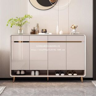 柜家用门口烤漆大容量入户储物门厅柜 2023新轻奢网红奶油风鞋