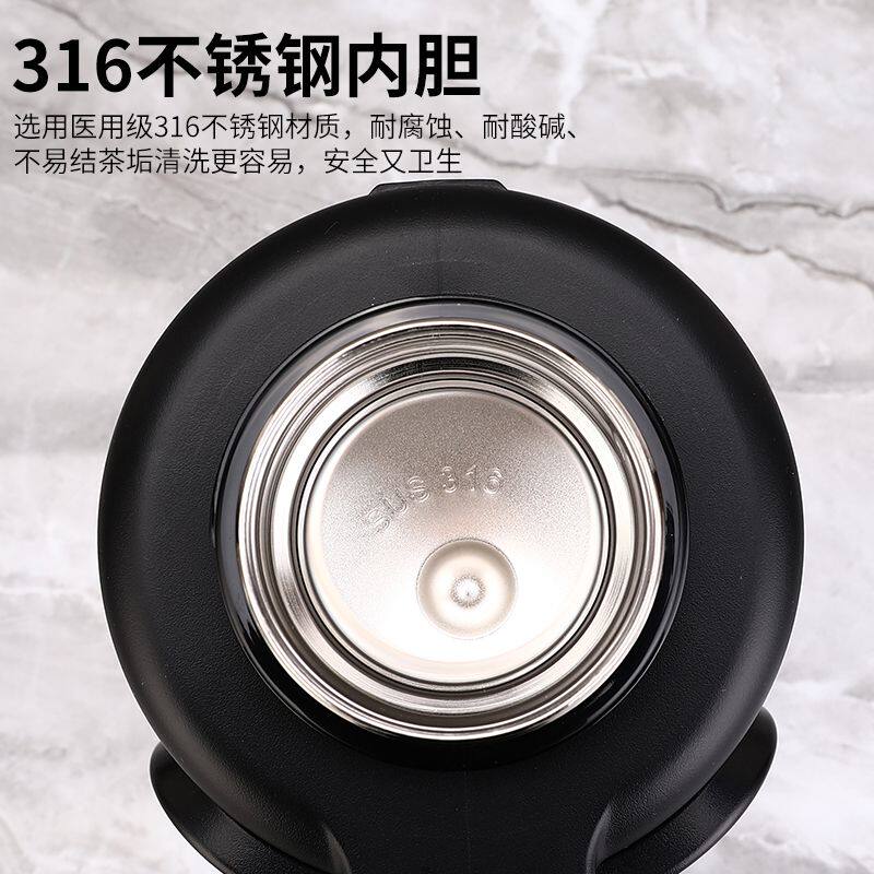316不锈钢保温壶茶水分离焖y茶水壶户外便携式车载水杯暖瓶墩墩壶