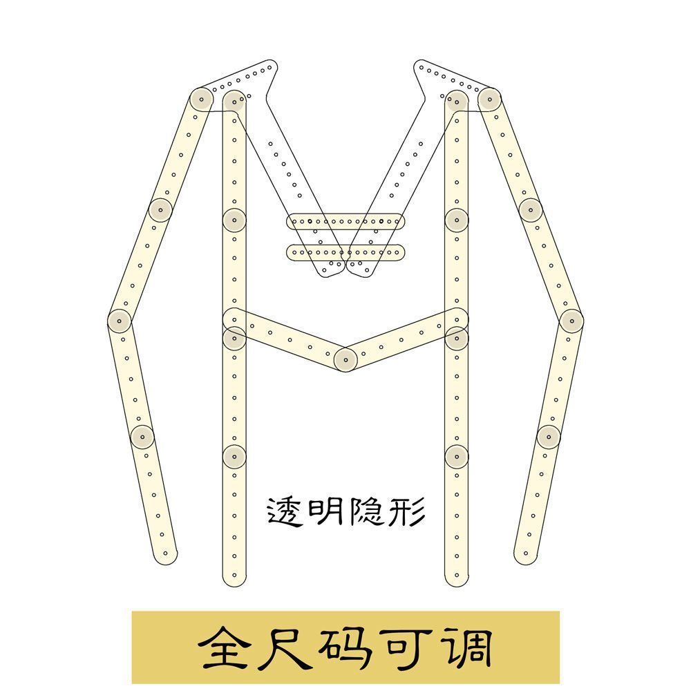白底图衣架服装白底图拍摄道具挂拍衣架亚克力透明隐形造型振尾荣