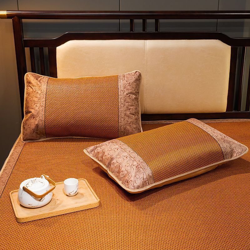 枕套一对装夏季凉席简约凉枕藤席枕芯套48