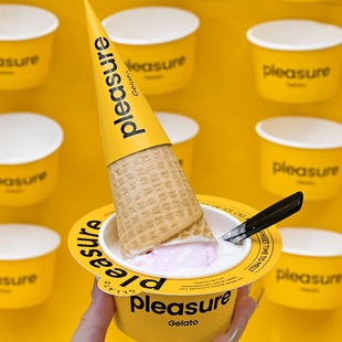 网红冰淇淋纸杯一次性冰激凌碗防滴杯圈纸托甜筒纸套脆皮筒包装纸