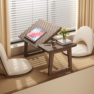 飘窗小桌子榻榻米茶桌实木折叠茶几炕桌矮桌卧室坐地地桌窗台炕几