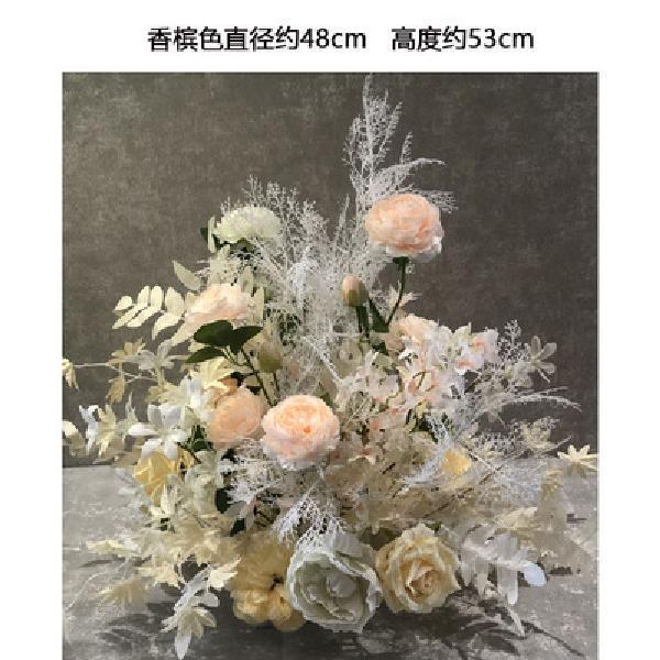 地排花婚庆道具新款绢花系t台装饰场景布置绣球婚礼路引一件代发