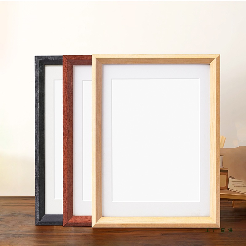 画框空框装裱儿童a3a4木质卡纸复古8寸照片相框8k4开摆台挂墙定