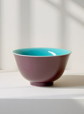 墨己原矿色釉紫色陶瓷主人杯功夫茶具家用茶杯薄胎品茗杯单杯杯子