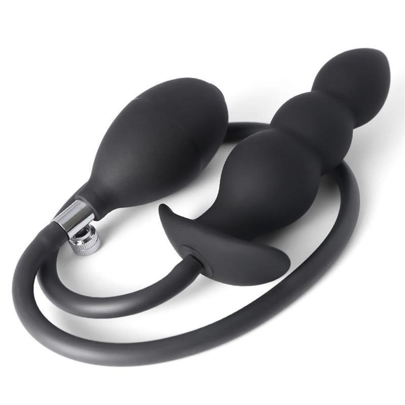 Inflatable Anal Plug Metal Ball Butt Plug Sex Toys For Men W