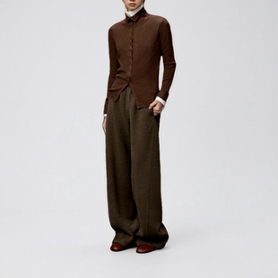 【一裤过冬】 南浦月 弧形显瘦羊毛直筒休闲裤25冬新款