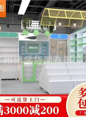 超市文具店货架真彩文具展示架靠墙多功能书店笔架双面中岛展示柜