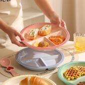 陶瓷分格盘三格盘211减脂餐盘分格减肥专用定量儿童早餐盘子餐具