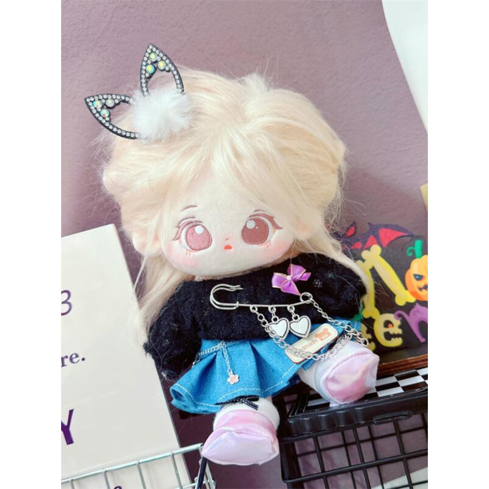 棉花娃娃20cm厘米娃衣明星公仔正常体胖胖体裸娃夜莺之夜毛衣裙子