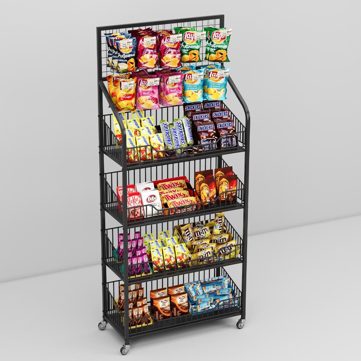超市家用零食架多层商场便利店超市小货架药店展示架收银台饮料架