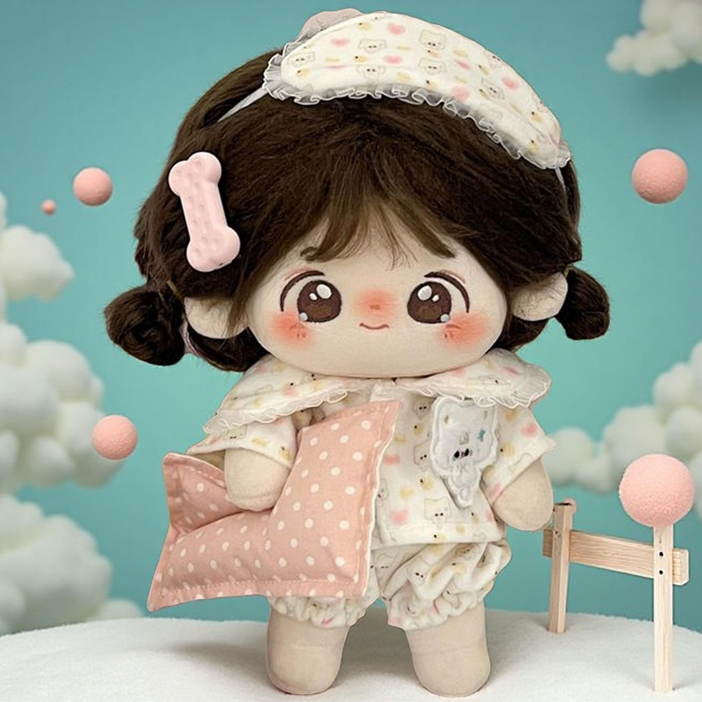 20cm娃衣无属性睡衣裤套组超可爱小动物衣服眼罩无属性娃娃衣服套