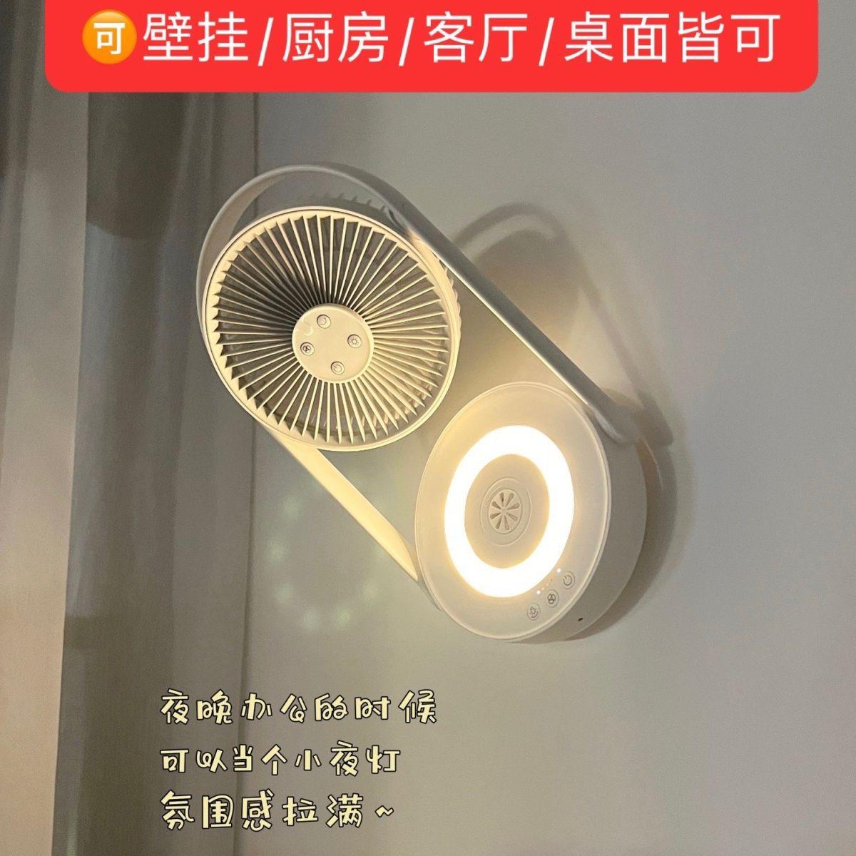 七彩叮当电风扇家用强力小型办公室桌面壁挂折叠宿舍户外uringo新