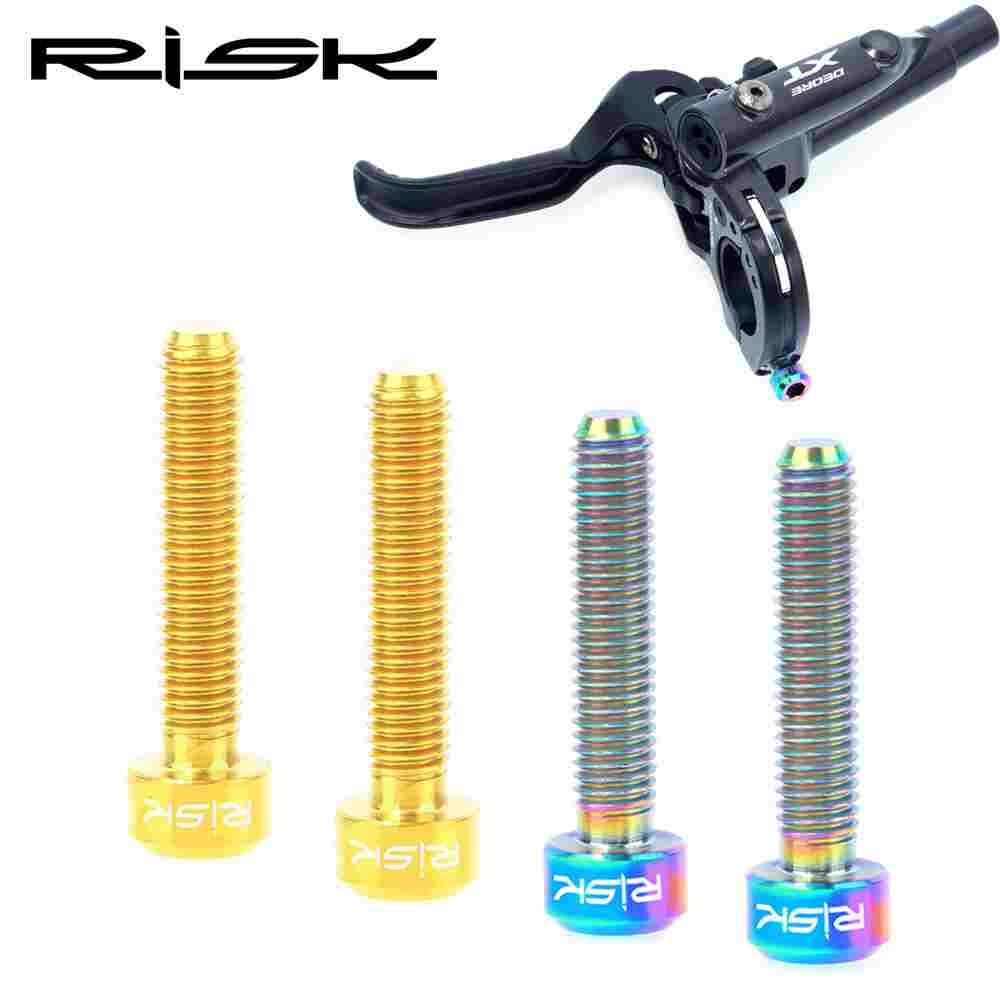 RISK山地自行车M5x25mm刹把固定钛合金螺丝Guide R RS RSC油碟