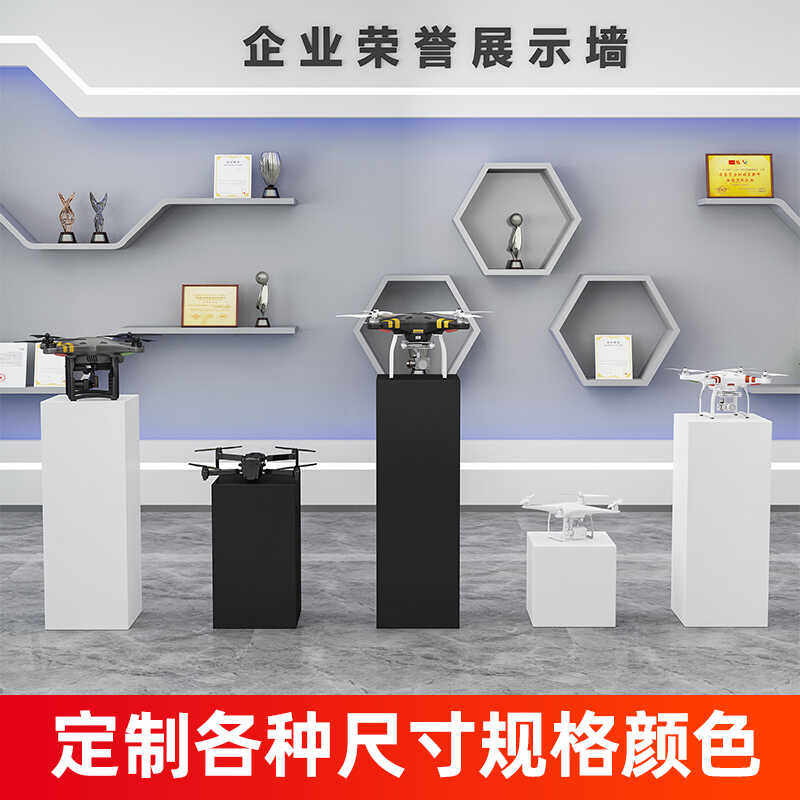 定制木质烤漆白色展台实物小家电展示台精品展示柜橱窗中岛展示台