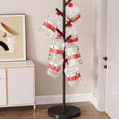 衣帽架落地卧室挂衣杆家用房间简易挂衣服架子客厅立式 挂包置物架