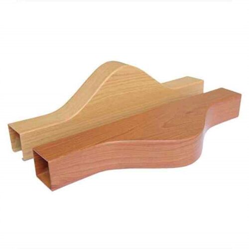 速发新花新品厂促顶021木纹方通吊42弧形铝波浪铝方通幕W墙天品造