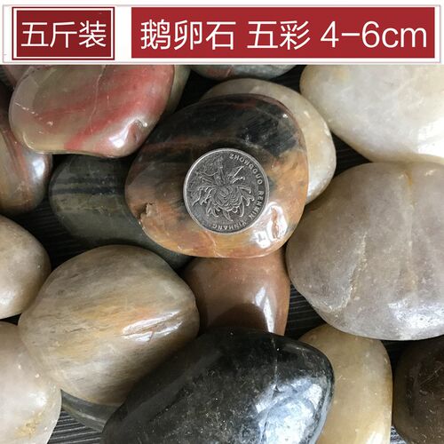 鹅卵石铺地庭院园林造景七彩小石头鹅软石鱼缸盆栽洗手池水池