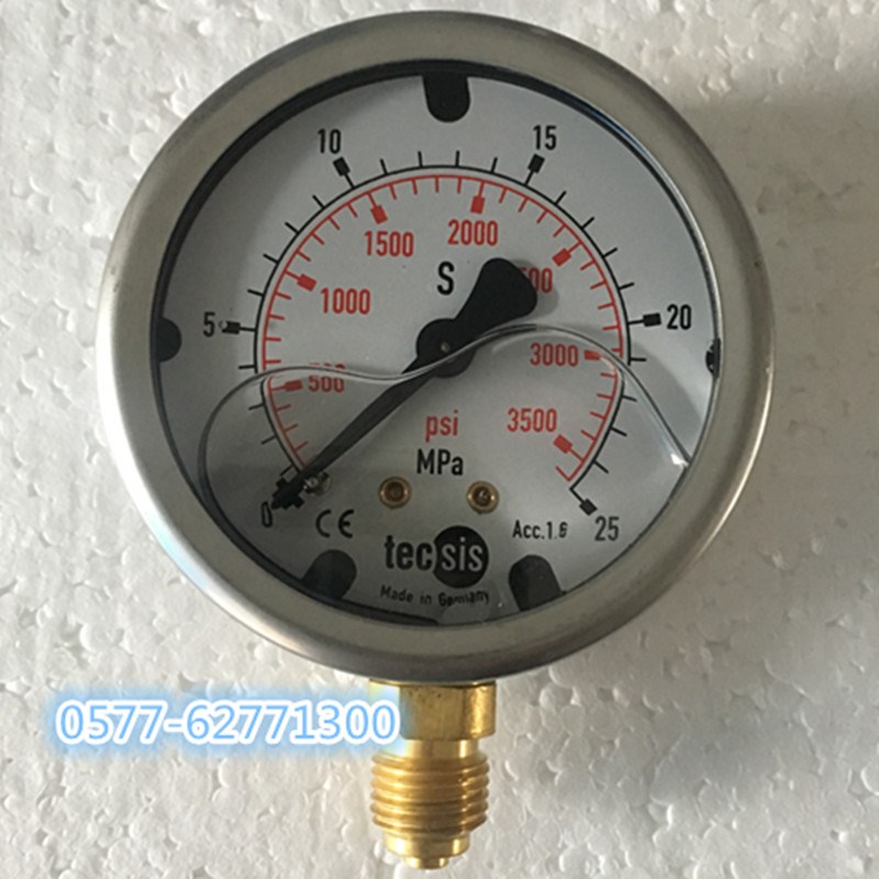 tecsis德国泰科思防震表0-25mpa海天注塑机耐震压力表40mpa液油压