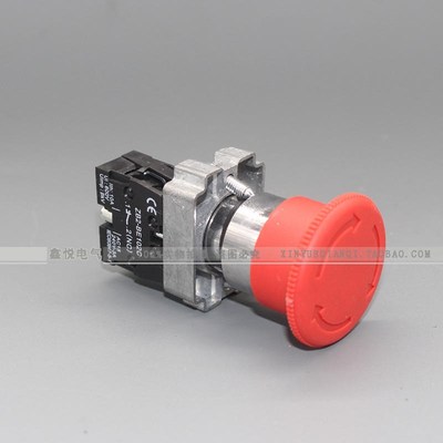 金属急停按钮开关 XB2-BS542C开孔22MM旋转复位一常闭蘑菇头急停